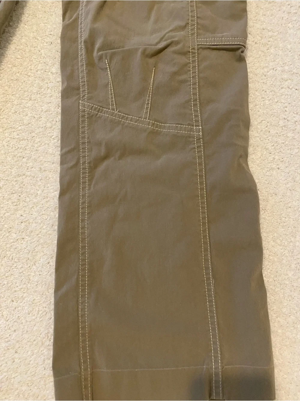 Kuhl Women's Lightweight Hiking Cargo Pants, Size 4 Regular, Olive Green